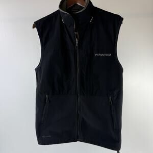 Columbia Mens M Titanium Interchange Full Zip Fleece Vest Black
